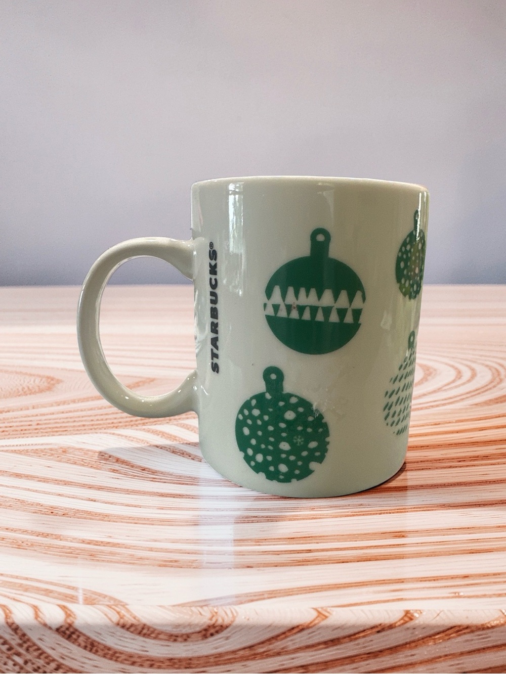 Starbucks Light Green Mug with Green Ornament Motif